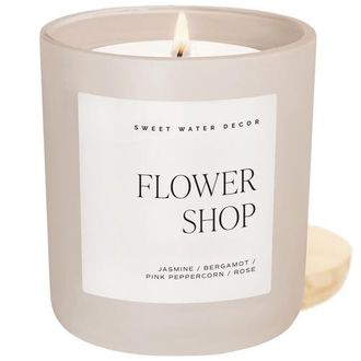 Sweet Water Decor 15oz Matte Jar Candle - Woods & Earthy Scents in Flower Shop at Nordstrom