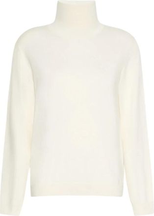 Max Mara Maglia dolcevita - Dames - Coltruien - Wit - M - Wol - Truien & Vesten