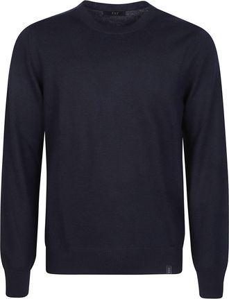 Fay Round Neck Virgin Wool Sweater