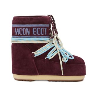 Moon Boot Winter Boots, female, Red, 3 UK, Burgundy Lace-Up Winter Boots