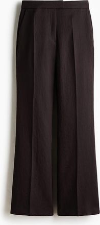 H&M Bootcut Tailored Trousers in Dark Brown at Nordstrom, Size 10