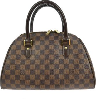 Louis Vuitton Ribera Handbag Damier Brown Canvas Handbag (Pre-Owned)