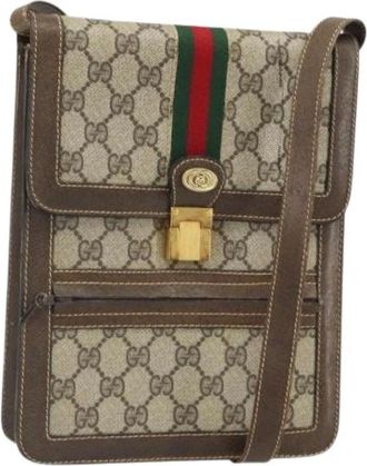 Gucci Pre-owned Cross Body Bags, female, Beige, Size: ONE SIZE Pre-owned Plastic Crossbody Bag