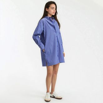 La Redoute Collections Gestreepte overhemdjurk, kort, lange mouwen