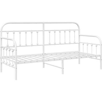 vidaXL Vidaxl - Estructura De Cama De D&iacute;a Con Cabecera Blanco 75 X 190 Cm Acero