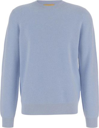 Guest In Residence Allday Crew Sweater - Heren - Ronde hals truien - Blauw - M - Kasjmier - Truien & Vesten