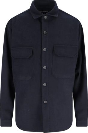 White Sand Overhemd met borstzakken en knopen - Blauw
