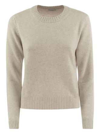Brunello Cucinelli crew-neck cashmere sweater - Neutrals