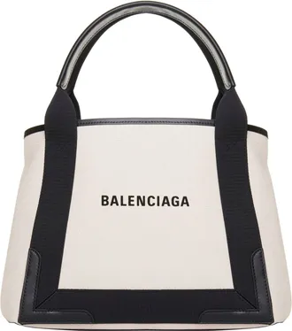 Balenciaga Navy Cabas Small Shopping Bag