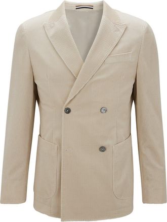 HUGO BOSS Heren Boss T-Heston-DB colbert in crème