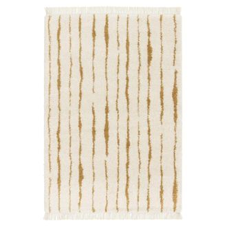 AFK Living Alfombra gruesa con flecos, suave y refinada 160 x 230 cm