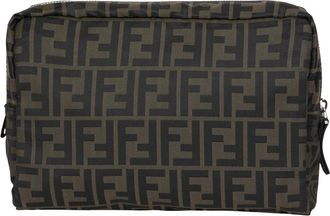 Fendi Beauty Case Medium - Heren - Portefeuilles - Bruin - ONE Size - Polyester - Accessoires