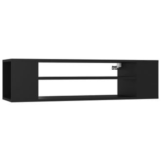 vidaXL Vidaxl - Mueble De Tv Colgante Madera Contrachapada Negro 100x30x26,5 Cm