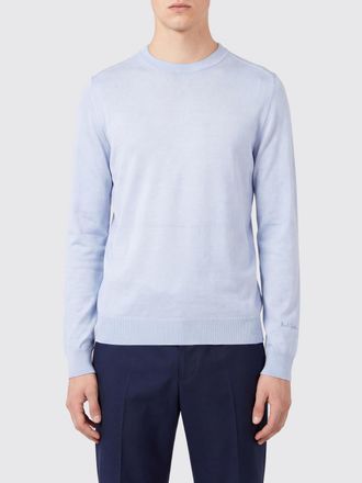 Paul Smith Crewneck Jumper in Pure Merino Wool with Ribbed Trims