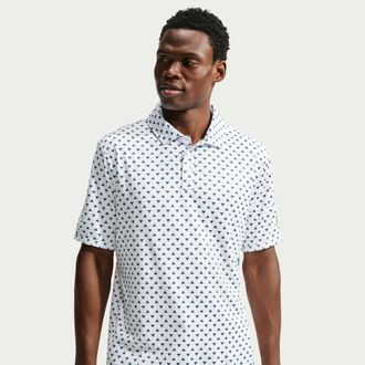 Nike Mens Par Dri-FIT Printed Golf Polo in White | IO1187-100
