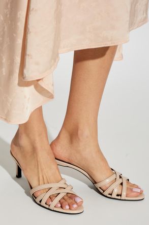 Furla Essential Heeled Mules, Womens, Cream