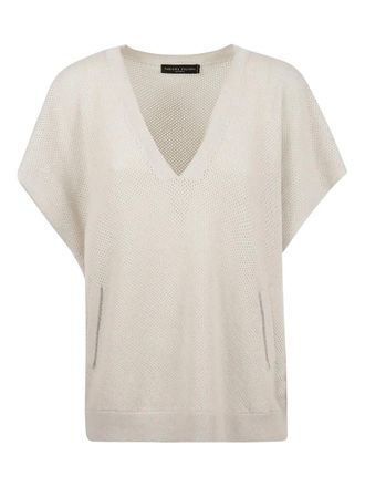 Fabiana Filippi Wollen top - Beige