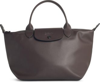 Longchamp S Le Pliage Xtra Lear Moka Henkeltasche