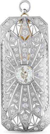 Luxury Bazaar Platinum and 14K Yellow Gold 2.70ct Diamond Art Deco Brooch MF07-090226