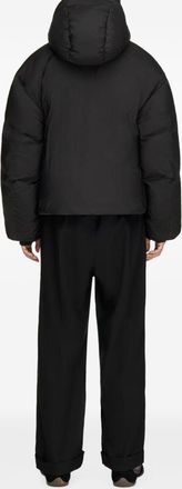Yohji Yamamoto Hooded Quilted Nylon Puffer Jacket - Black