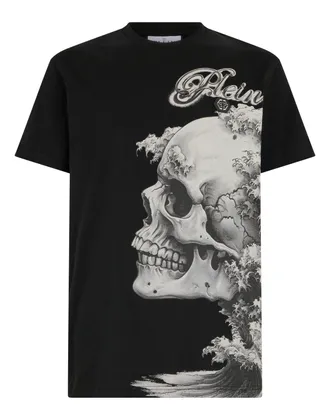 Philipp Plein Round Neck T-Shirt Ceramic Skull