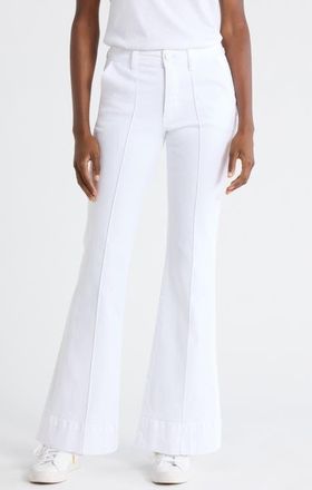 Kut from the Kloth Stella High Waist Flare Pants in Optic White at Nordstrom, Size 18
