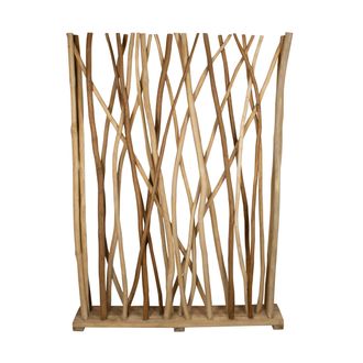 Schubiger M&ouml;bel Trennwand Teakholz Auf St&auml;nder Natur H: 118 cm