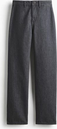 H&M Straight High Jeans in Denim Gray at Nordstrom, Size 16