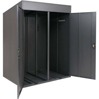 Hhg Garage per biciclette doppio HHG-202b, box per biciclette, con chiave, metallo 213x158x125 cm, antracite