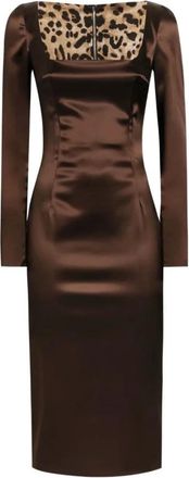 Dolce & Gabbana Mujer, Vestidos, Marrón, Talla: XS