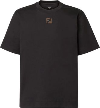 Fendi Hombre, Camisetas, Negro, Talla: L