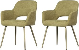 Woood Lote de 2 sillas de comedor de tela suave