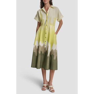 DKNY Printed Shirtdress in Daybreak Haze at Nordstrom, Size X-Large
