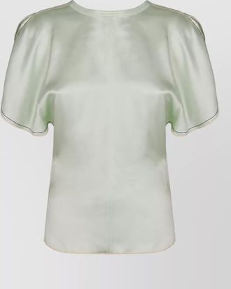Victoria Beckham draped short-sleeve blouse