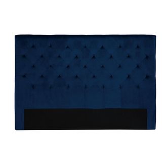 Miliboo Cabecero De Cama Tapizado Con Terciopelo Azul Noche 160 Cm Enguerrand