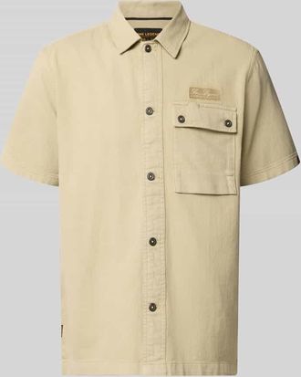 PME Legend Regular Fit Freizeithemd mit Kentkragen und Brusttasche in Sand, Gr&ouml;&szlig;e XXL
