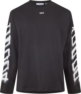 Off-white Mens Off White Long Sleeve T Shirt in Black - Size X-Small