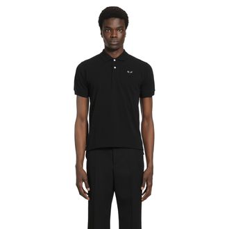Comme Des Gar&ccedil;ons Heart Cotton Piqu&eacute; Polo Shirt