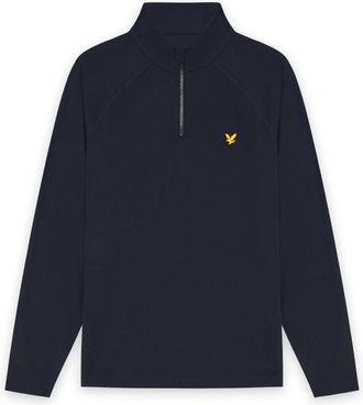 Lyle & Scott Golf Course Midlayer met Mesh Panel - Heren - Longsleeves - Blauw - L - Tops