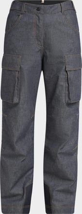 Moncler Padded Denim Ski Pants