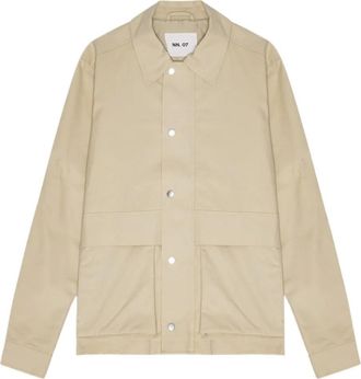 Nn.07 Giacca-camicia Paulo con borchie - Toni neutri