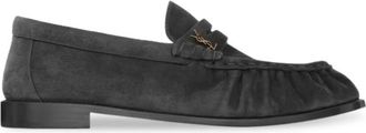 Saint Laurent Mud Suede Loafers