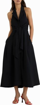 Reiss Tor Tie Waist Maxi Dress in Navy at Nordstrom, Size 10 Us