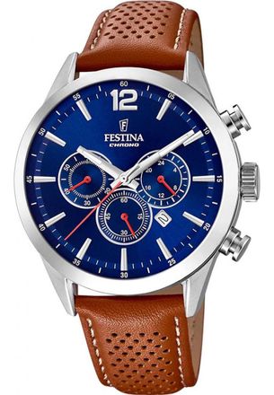 Festina F20542-3 Mens Timeless Chronograph Watch - Silver - One Size