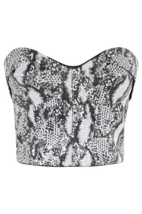Iro Striking Sequin Bustier Top With Removable Straps