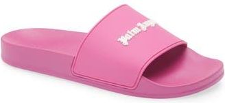 Palm Angels Logo Pool Slide Sandal in Fuchsia/white at Nordstrom Rack, Size 10Us / 43Eu