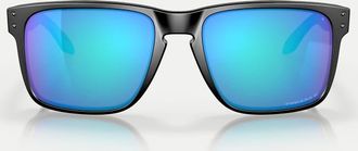 Oakley Holbrook XL - Occhiali da sole squadrati nero opaco con lenti blu specchiate polarizzate