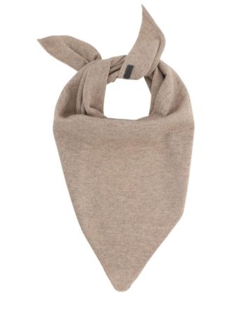 Brunello Cucinelli Beige Triangular Solid Scarf