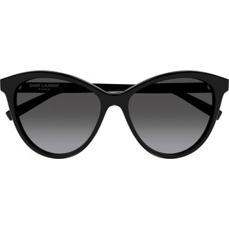 Saint Laurent 57mm Cat Eye Sunglasses in Black at Nordstrom