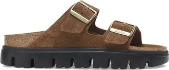 Birkenstock Arizona double-buckle suede sandals - Brown